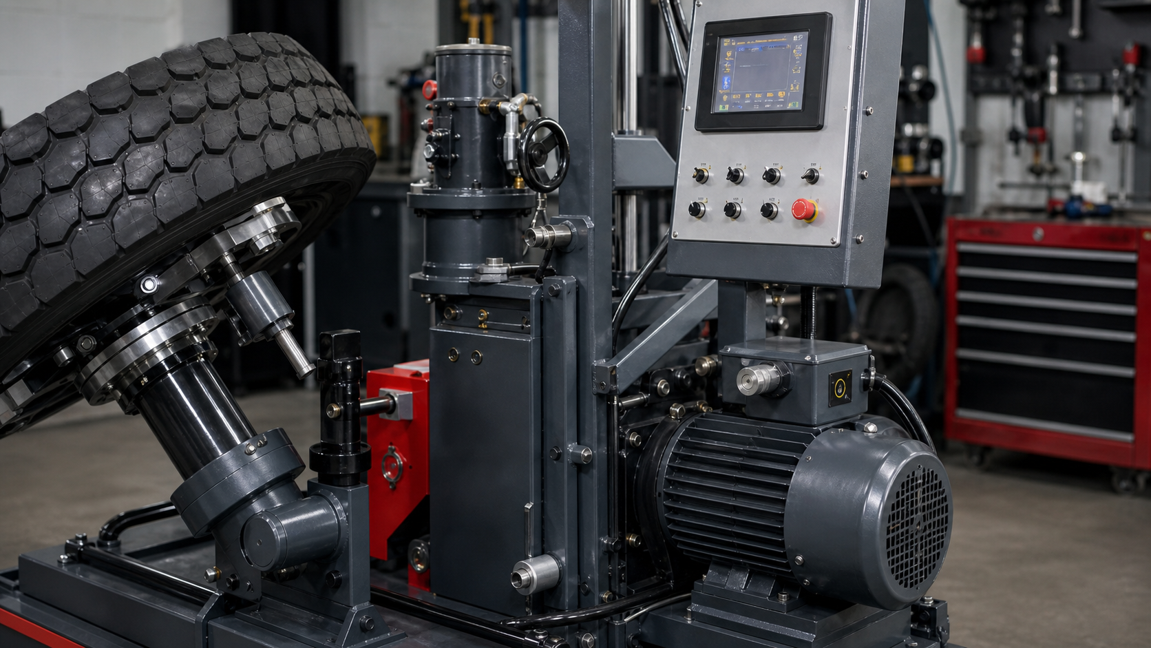 Professional tire truing machine detail for product quotation